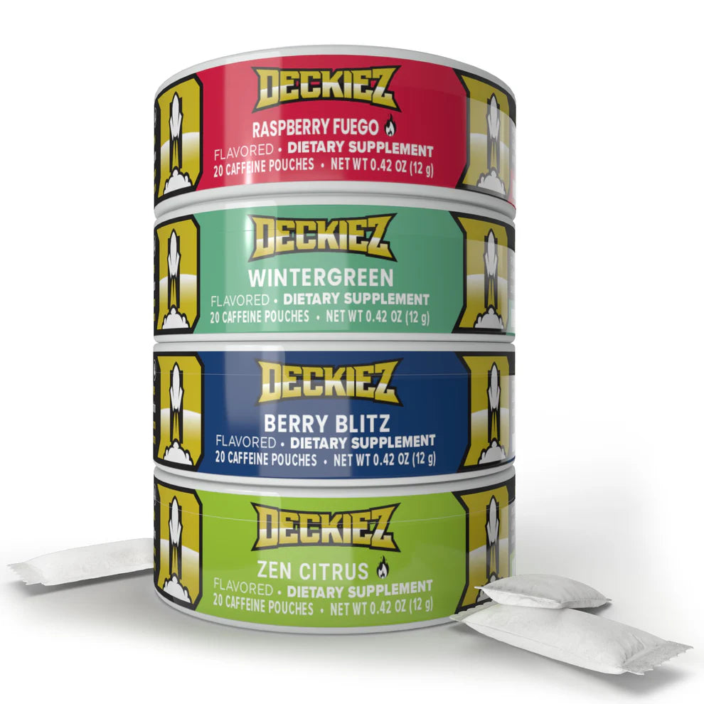 Deckiez Sample Variety 4-Pack Flavored Caffeine Pouches - Lip Pillow Inc.