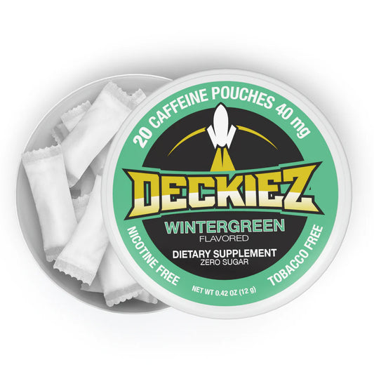 Deckiez Wintergreen Flavored Caffeine Pouches - Lip Pillow Inc.