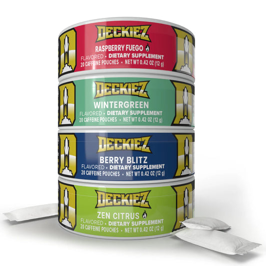 Deckiez Sample Variety 4-Pack Flavored Caffeine Pouches - Lip Pillow Inc.